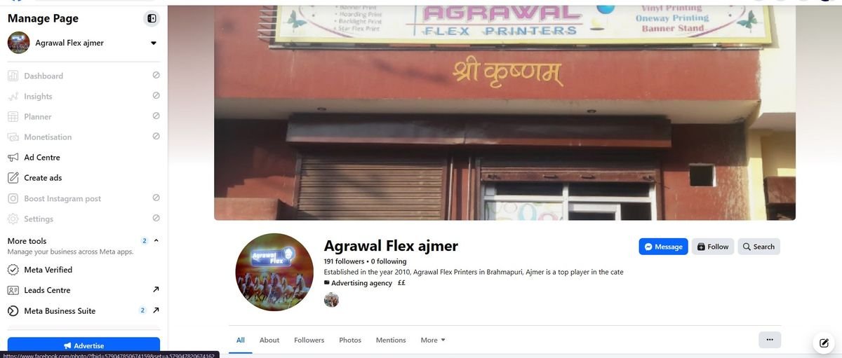 Agrawal Flex Ajmer Facebook page