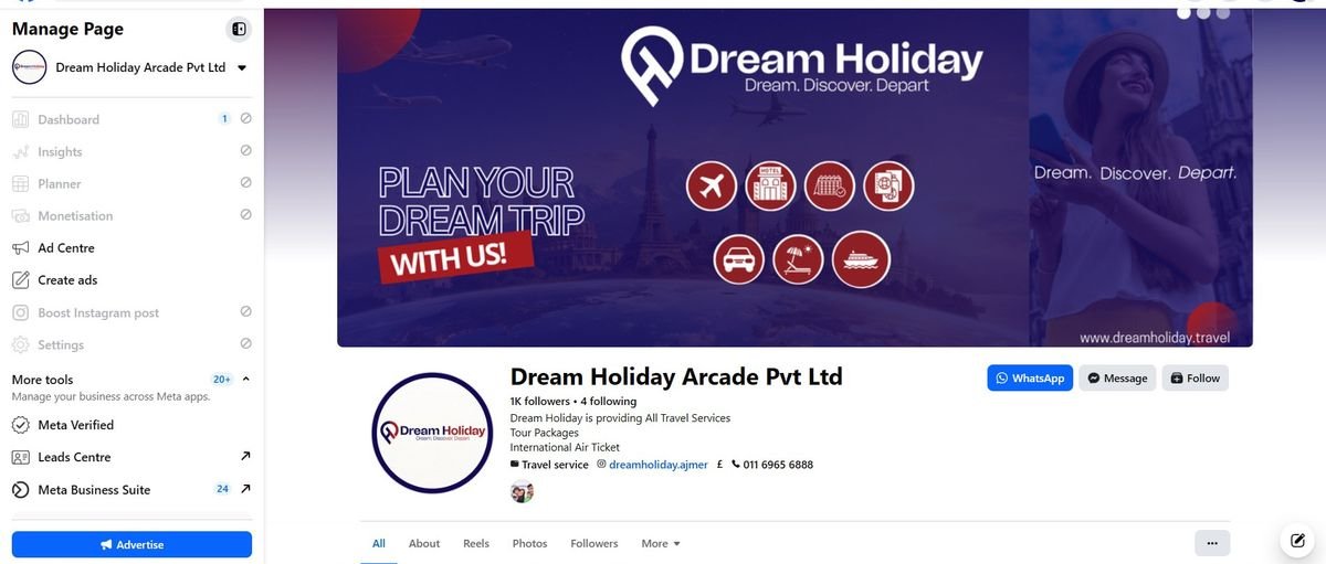 Dream Holiday Arcade Facebook page