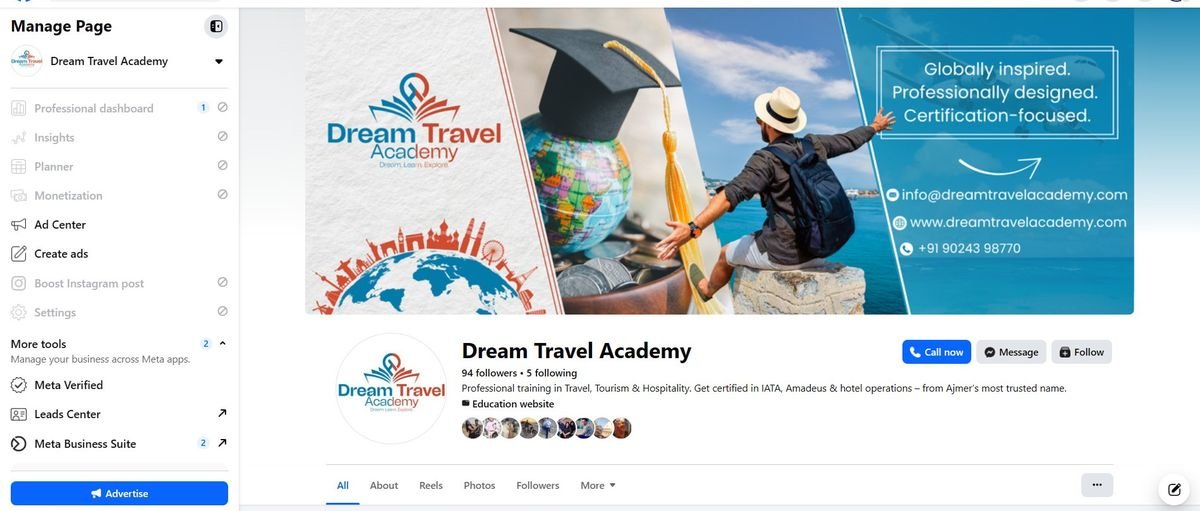 Dream Travel Academy Facebook page